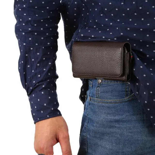

For Samsung Galaxy S8 S9 Plus Pouch Phone Case PU Leather Pouch Belt Clip Holster Wallet Phone Bag Case Cover