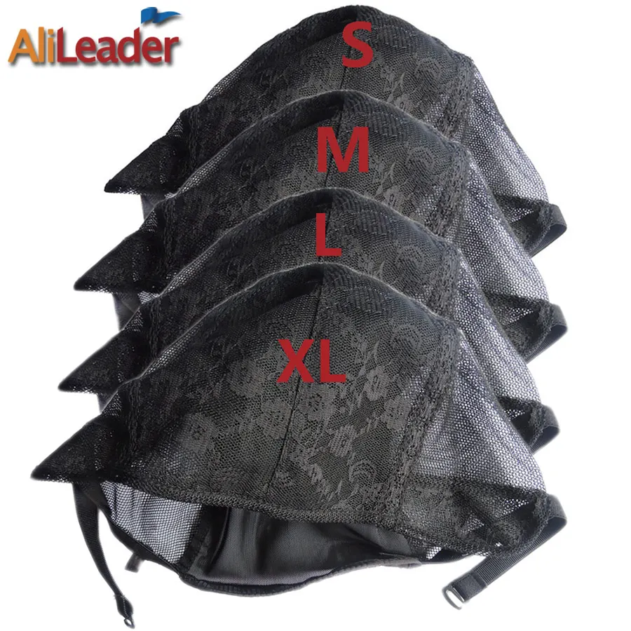 Alileader Adjustable Wig Caps Small/Large/Extra Large Base Cap Black Weaving Wig Tools Lace Wig Caps Weave Cap For Making a Wig