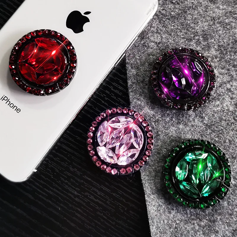 Finger Ring Phone Holder Bling Diamond SmartPhone Stander For iPhone Samsung Huawei Xiaomi Universal Cell Phone Expanding Stents Finger Ring Phone Holder Bling Diamond SmartPhone Stander For iPhone Samsung Huawei Xiaomi Universal Cell Phone Expanding Stents