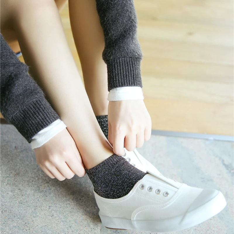 6 пара/лот, Новое поступление, блестящие японские носки, стильные модные летние тонкие носки для леди, женские короткие носки, индивидуальность, универсальная женская одежда