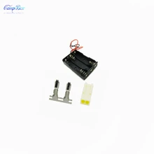 100Pcs 3xAAA Battery Case Holder Socket Wire Junction Boxes With 15cm Wires, KF2510 Header and Crimps