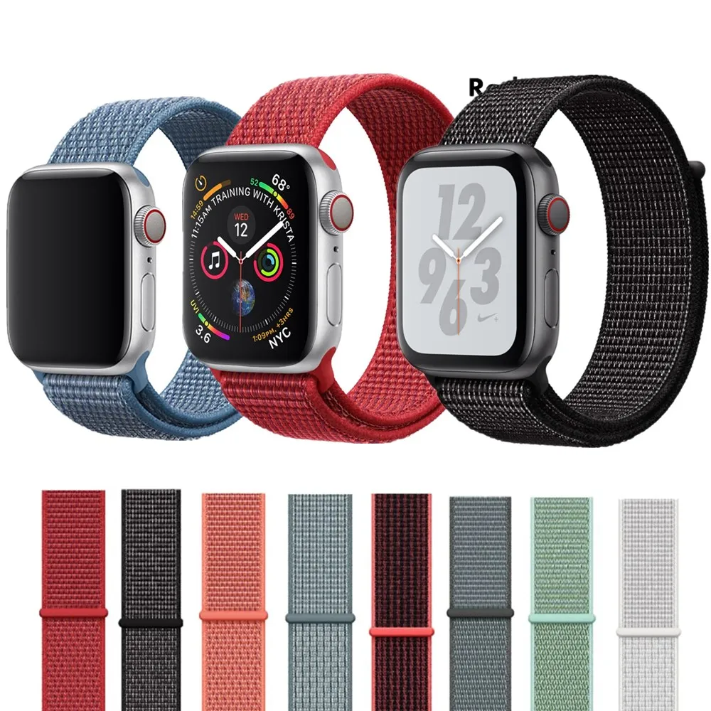 

Classic Nylon band for Apple watch series 4 3 2 1 Breathable replacement strap for iwatch edition 38 40 42 44Mm Watchbands