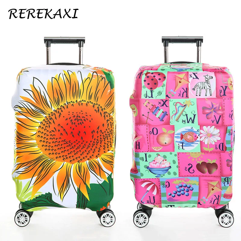 

REREKAXI Flower Image Travel Luggage Protective Cover For Suitcase 18-32 Inch Trolley Dust Covers Baggage Case Cover