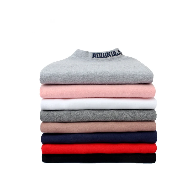 

Kids T-shirt Warming and Thickening Turtleneck Long-sleeved Baby Girls' Top New Shirt in Spring 2019 Girls' Clothing 4-14 Years