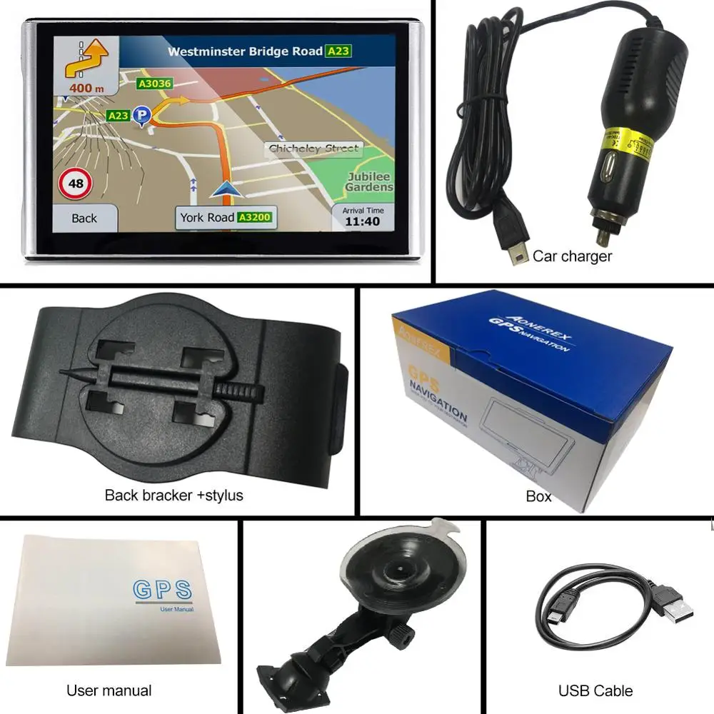 Автомобильный gps-навигатор 7 дюймов HD lcd емкостный экран FM спутниковый голосовой автомобильный gps-навигатор Navitel новейшая Европейская карта грузовик gps na