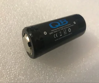 

(25pcs/lot free shipping)flashlight torch 26650 QB26650 5000mAh battery cell with button top protected for QB 26650