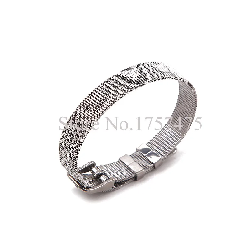 TDIYJ-New-Jewelry-KEEP-Keys-21CM-Stainless-Steel-Mesh-Bracelets-Silver-Gold-Rose-Gold-Single-Band