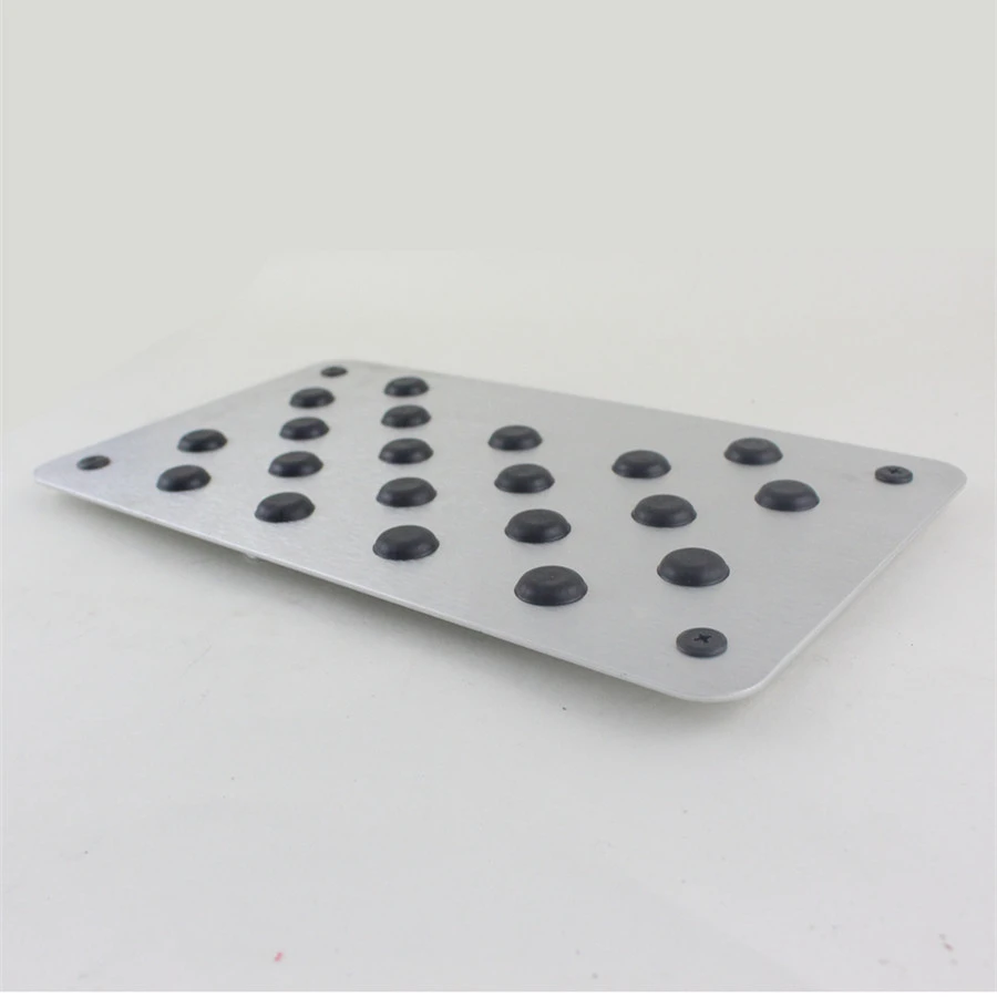 Aluminum alloy Car Non-slip Plate Carpet pedal Floor Mat Environmental Rubber Car Accessories Styling