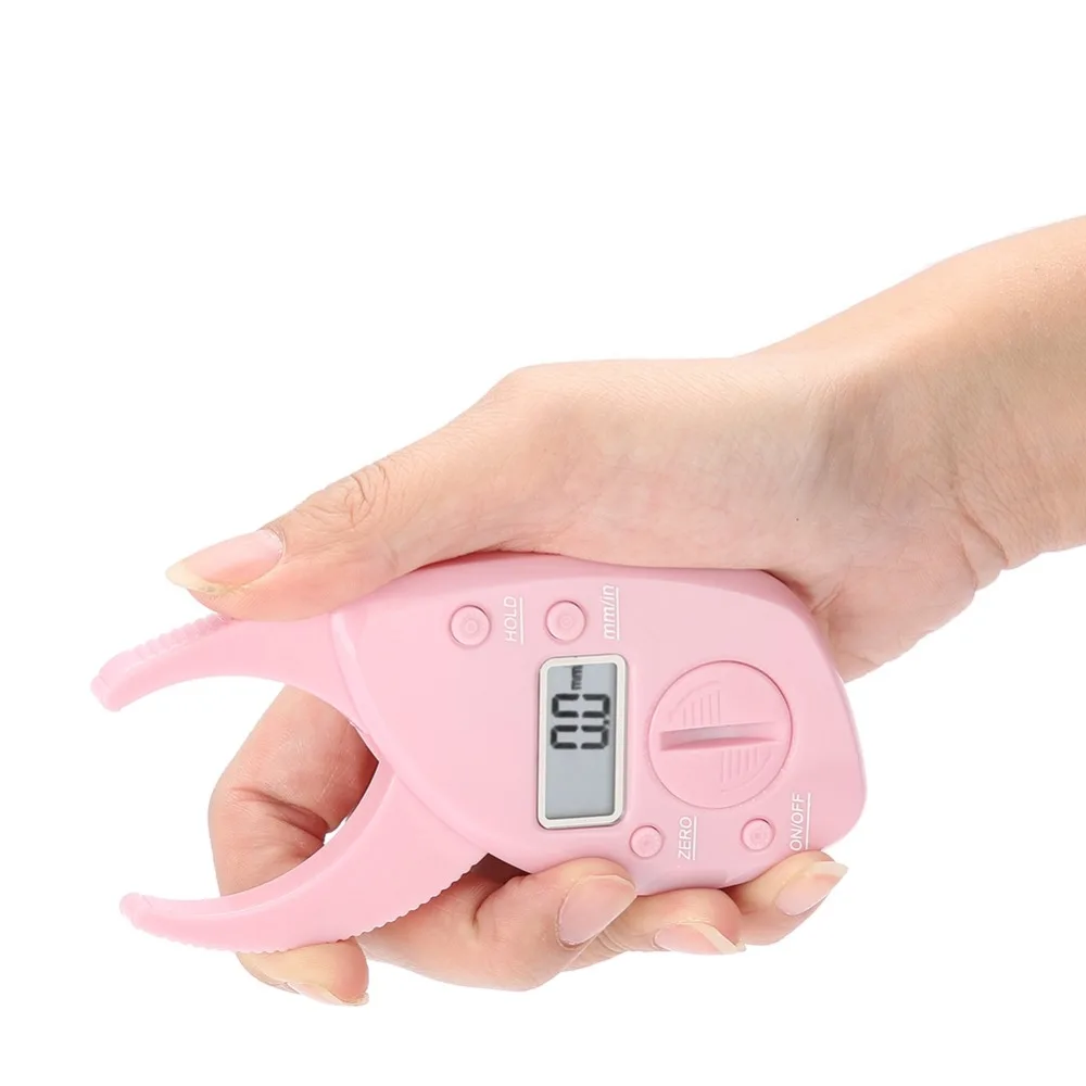 Розовый Портативный тела жира мониторы суппорта электронный цифровой Skinfold измерения тестер Тонкий коррекции тела потеря веса анализатор