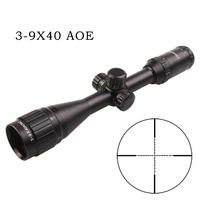 Горячий Aim оптический прицел 3-9X40 AOE страйкбол прицел Открытый охотничья Оптика прицел Chasse прицел пистолет Caza для путешествий