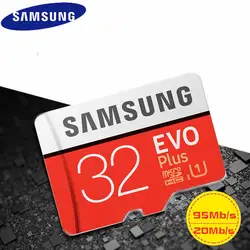 карта памяти Оригинальный Samsung Micro SD карты памяти Evo + плюс 32 ГБ Class10 водонепроницаемый tfflash memoria карты C10 SDHC/SDXCUHS-1 для смартфонов микро сд micro sd