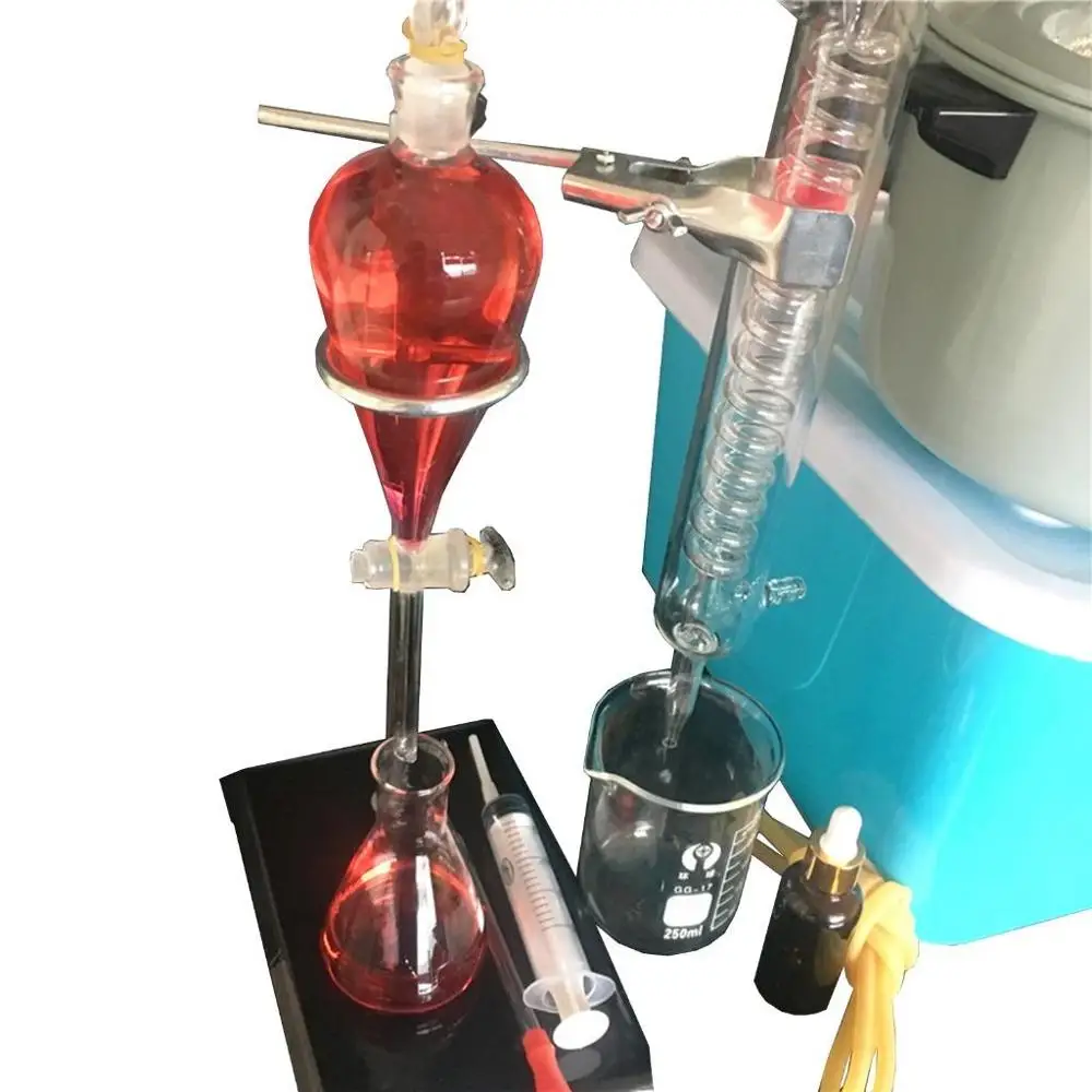 100 мл-2000 мл Laboratorio Esencial Aceite Agua Destilador Aparato cristaleria