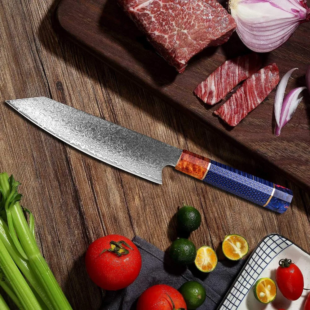XITUO Дамаск Сталь 67-слой японский шеф-повар Ножи 8 дюймов кирицукэ гьюто Высокая-класс мод острый для мяса кухонный мясницкий нож инструменты