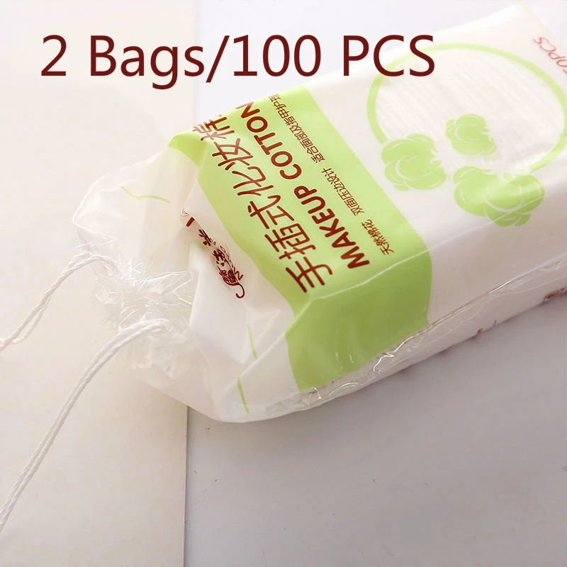 50 шт. ватных подушек для снятия макияжа - Цвет: 2Bags