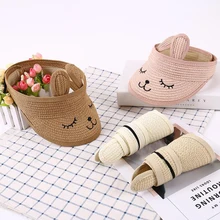 Обувь для мальчиков и девочек пустой шляпа складная соломенная шляпа шапка с вышивкой Открытый Мода козырек кепки