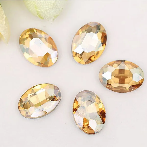 5-50pcs/lot Multiple Colors Oval Faceted Cusp Sewing Rhinestones Acrylic Craft For DIY Craft  Home Decoration Supplies 