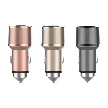

3.1A Quick Charge Dual Usb Car Charger Fast Car-Charger Usb Car Phone Charger Adapter For Xiaomi Mi 9 Huawei Rose Gold Silver
