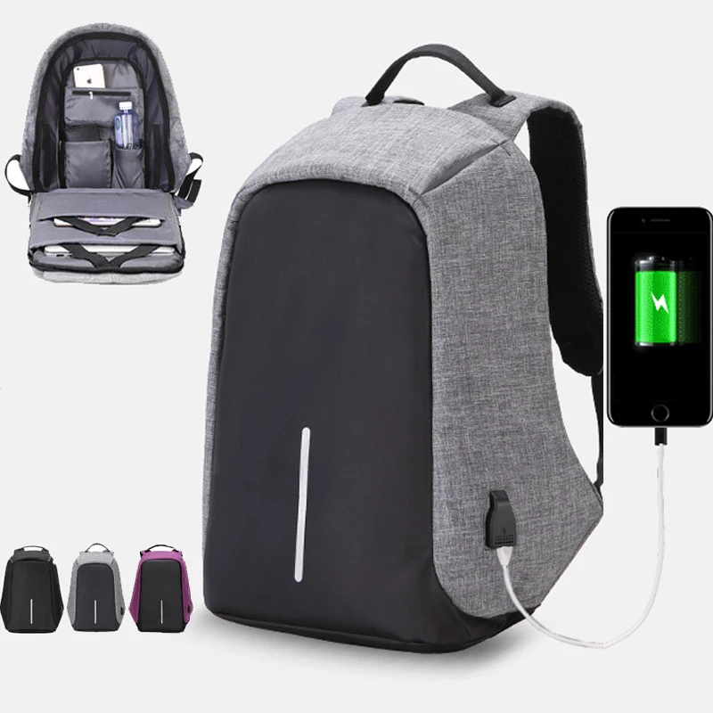 

Multifunction USB charging Men Laptop For Teenager Fashion Male Mochila Leisure Travel anti thief