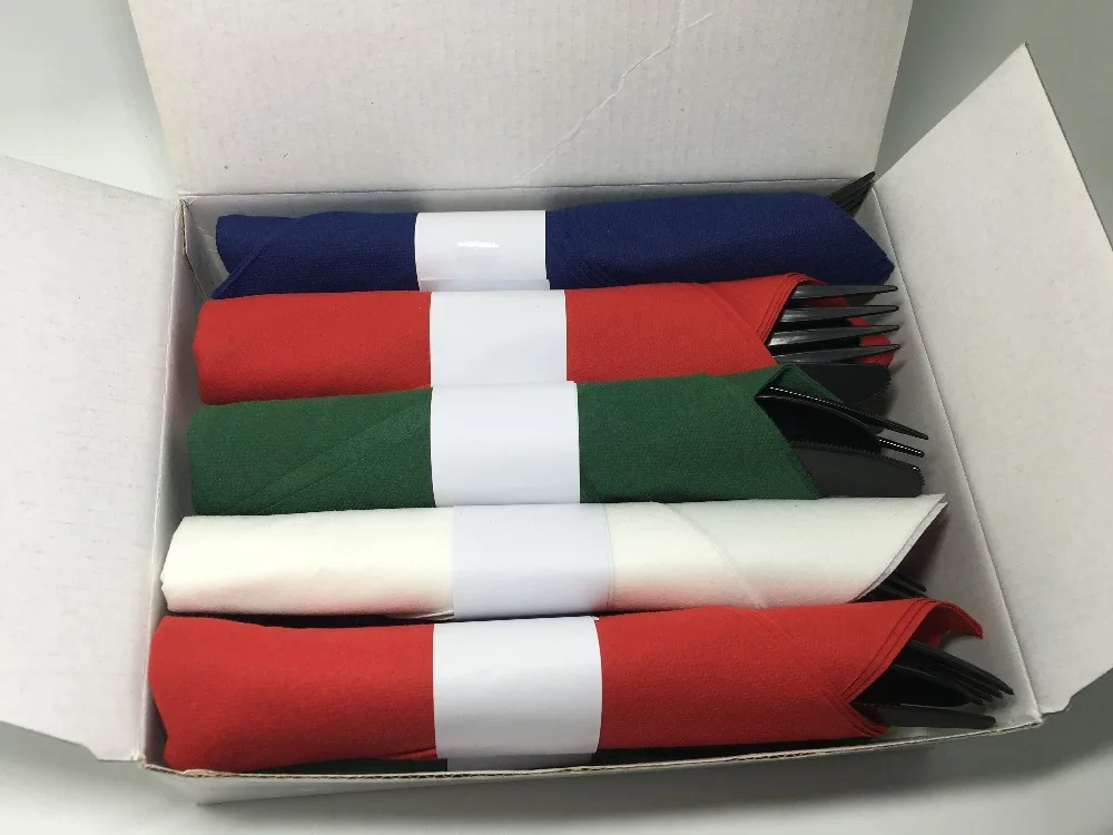 

Dust Free Paper Cutlery Kit for Party and Weeding Disposable Tableware 10 per Pack