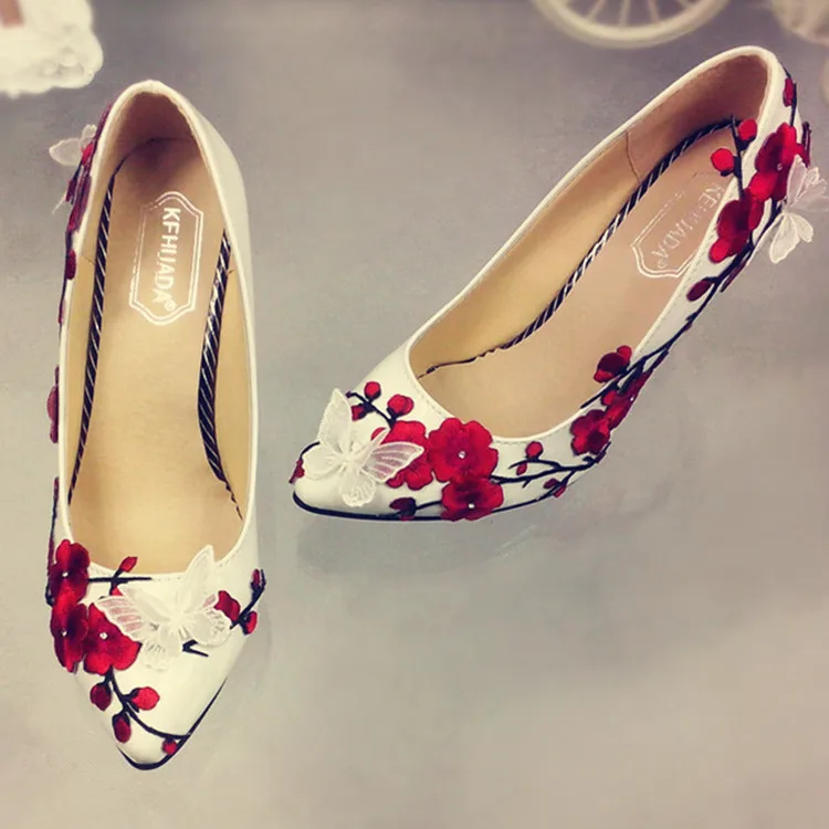 Туфли лодочки женские на каблуке 6 см с острым носком|wedding shoes|shoes with butterfliesshoes wedding |