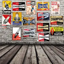 Свечи зажигания металлическая пластина потертый шик винтажная жестяная вывеска настенный бар Домашний арт ремесло Гараж Декор Куадрос 30X20 см A-5678