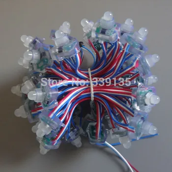 

full color 12mm SM16703 LED string light; 50pcs a string, DC5V input, Waterproof IP68,square shape; led pixel module lamp