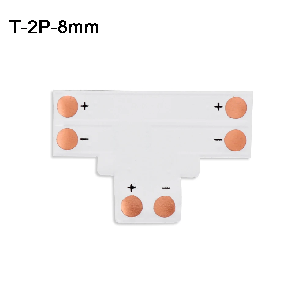 5 шт. L T X форма RGB RGBWW светодиодные полосы угловой разъем 8 мм 10 мм 12 мм 2pin 3Pin 4pin 5pin 6Pin Одноцветный RGB RGBW печатная плата Горячая - Цвет: T-2P-8MM