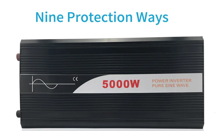 Инвертор 12 В/24 В/48 В постоянного тока в переменный ток 110 В/120 В/220 В/230 В 5000 Вт Чистая синусоида для домашнего использования по низкой цене