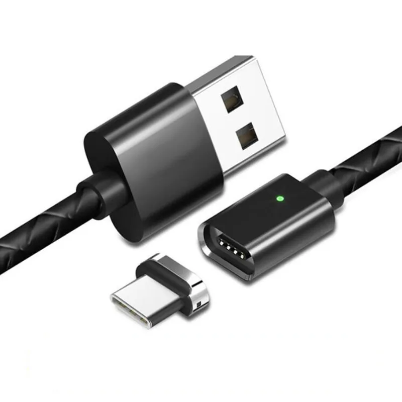 1 Cable 1 Plug Black JUSFYU Магнитный кабель Micro usb type C адаптер для быстрой зарядки телефона Microusb type-C магнитное зарядное устройство usbc для iphone samsung xiaomi - Тип штекера: 1 Cable 1 Plug Black