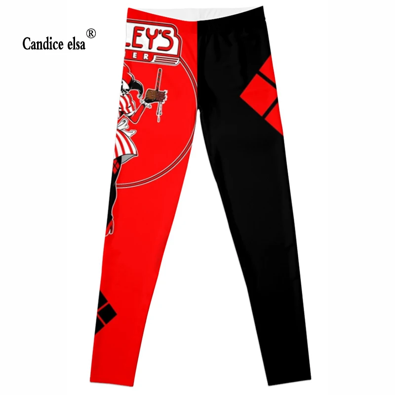 CANDICE ELSA quality soft women leggings clown printed