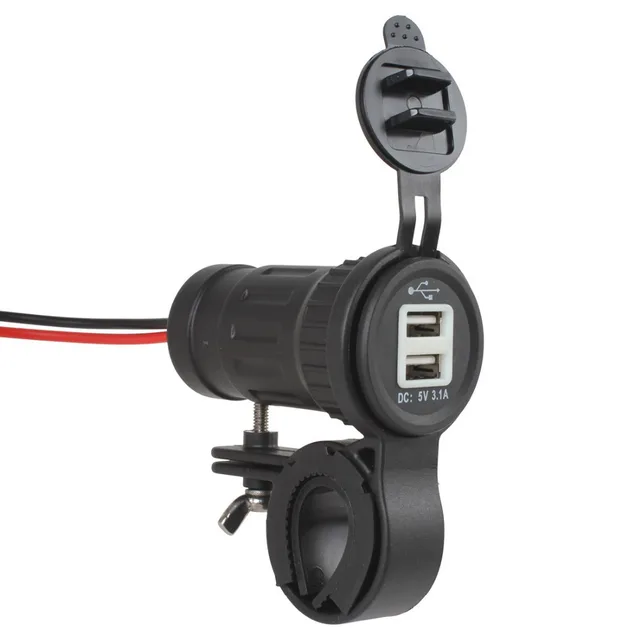 Best Offers 12-24V Waterproof Dual USB Car Motorcycle Universal Phone Stand Charger with Blue LED Light