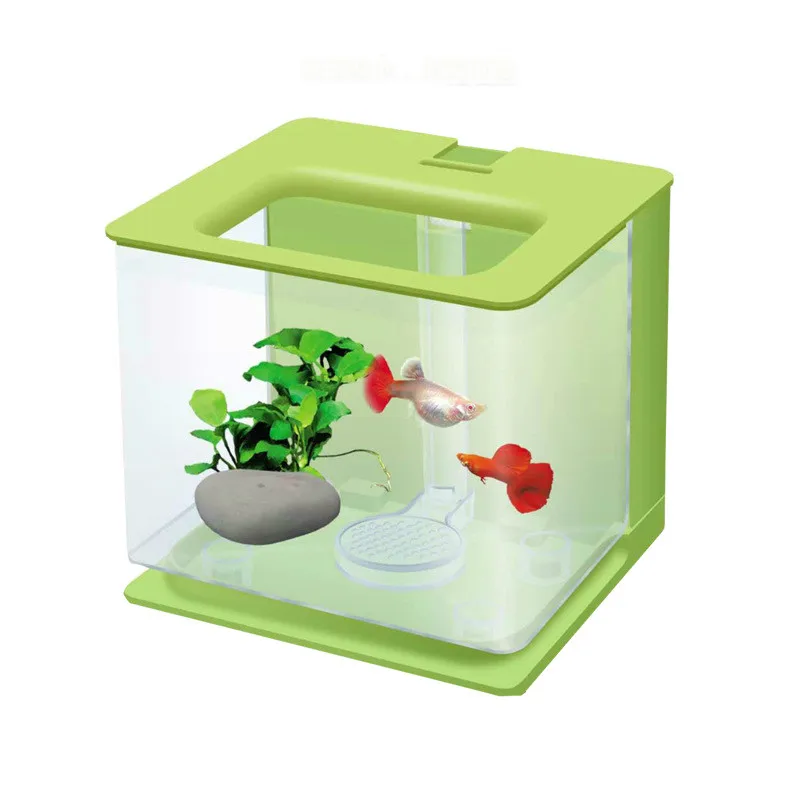 Настольная мини-аквариумная рыбка Betta, пластиковая креативная экологическая Аквариумная Рыбка, небольшие аквариумные аксессуары