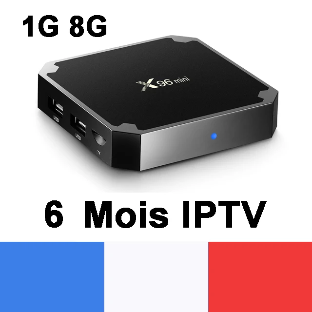 Французский IP tv Box X96 Мини Android tv Box с 5200+ 1 год IP tv Европа Франция арабские африканские Марокко футбол Smart IP tv Box - Цвет: 6 Mois IPTV 1G 8G