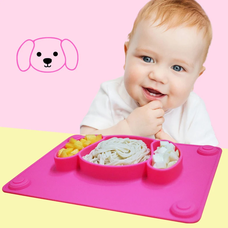 Qshare Baby Plate Tableware Children Food Feeding Container Placemat Baby Dishes Infant Feeding Silicone Suction Bowl for Kids Qshare Baby Plate Tableware Children Food Feeding Container Placemat Baby Dishes Infant Feeding Silicone Suction Bowl for Kids