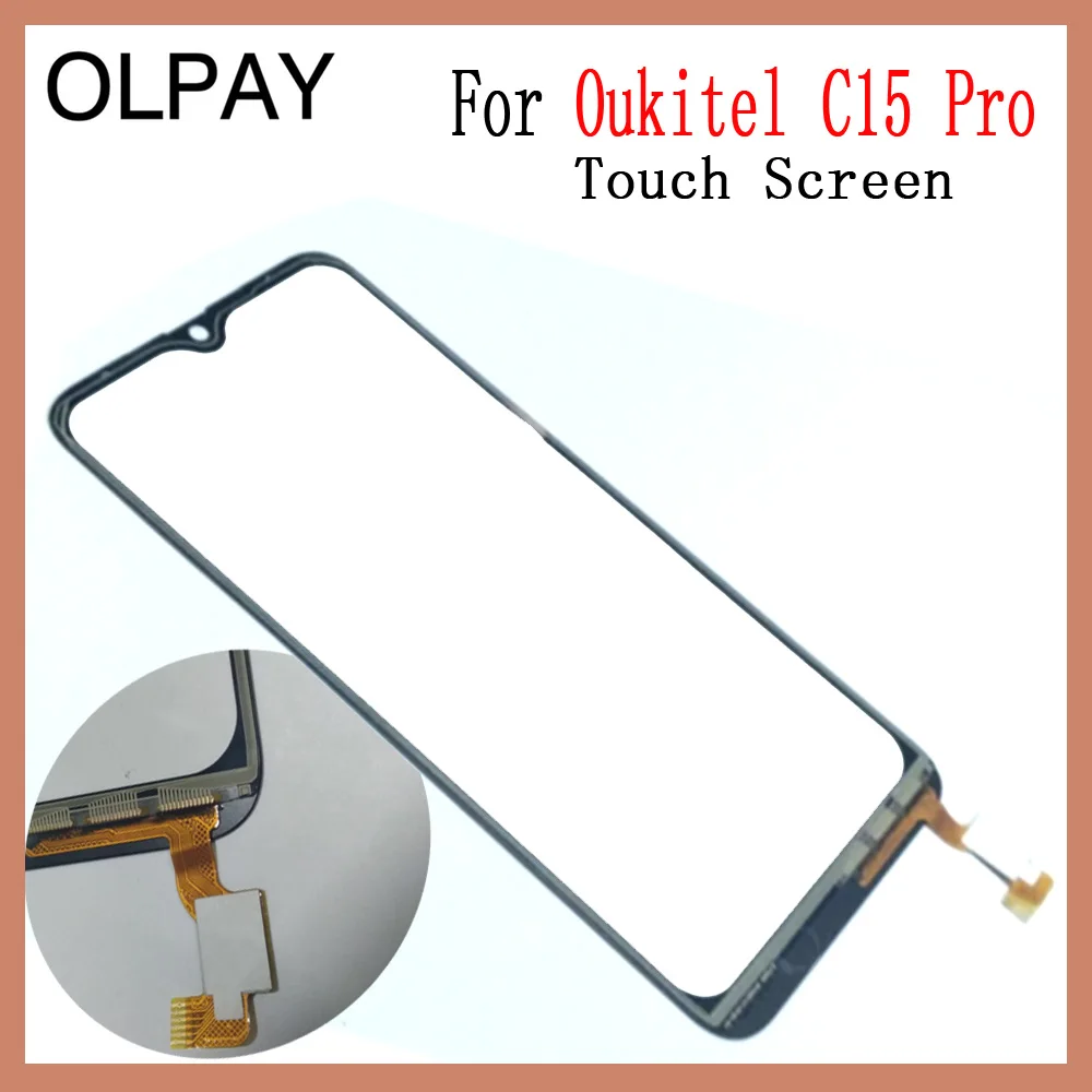 OLPAY 6,09 ''сенсорный экран для мобильного телефона Oukitel C15 Pro сенсорный экран стекло дигитайзер панель объектив сенсор Бесплатный клей+ салфетки