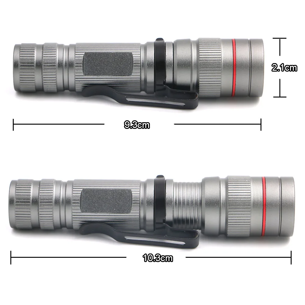 Портативный мини-светильник Q5 1200LM Zoomable светодиодный светильник Фонарь карманный светильник водонепроницаемый фонарь мощный светодиодный фонарь для охоты