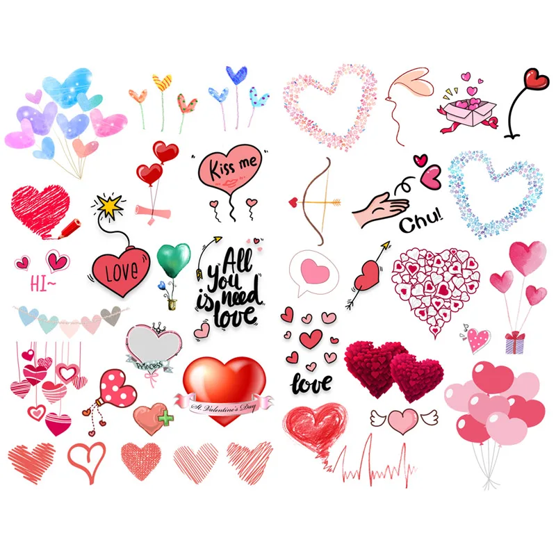 1 шт. одежда красного цвета с надписью Love сердцем Autocollant Декор нарезанные забавные