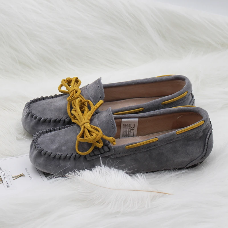 

High Quality 2019 New Women Flats Genuine Leather Women Shoes Brand Driving Shoes Spring Summer Women Casual Shoes