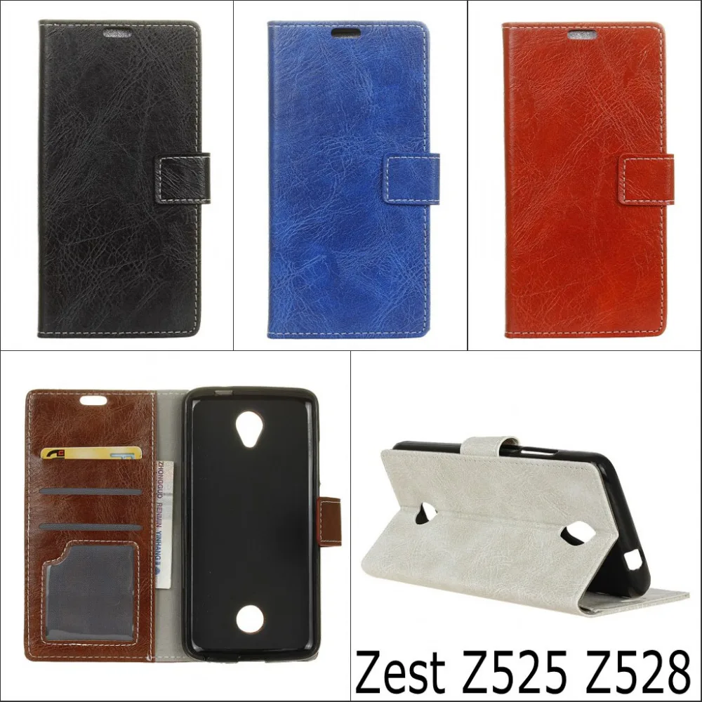

Retro crazy horse pattern wallet card photo frame PU leather stand case cover for Acer Zest Z525 Z528 Acer Liquid Zest Z525 +pen