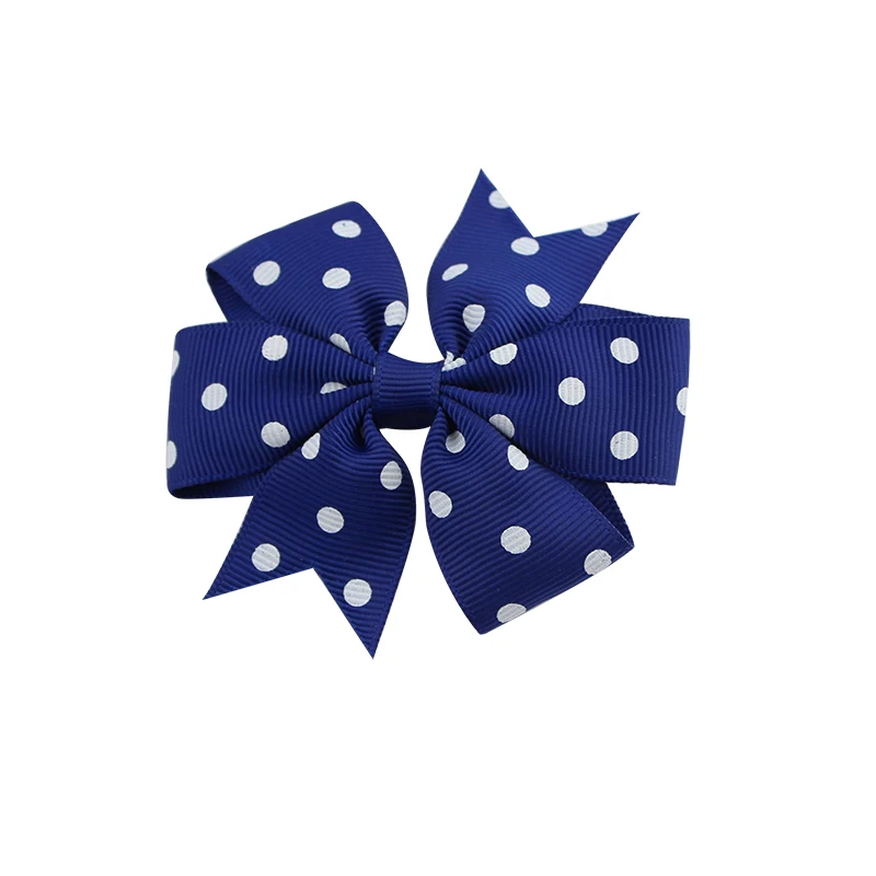 Polka Dot Grosgrain Ribbon Bows with Alligator Clip Kids Girls Colourful Bow Tie Hairpins Headwear Hair Accessorises (4)