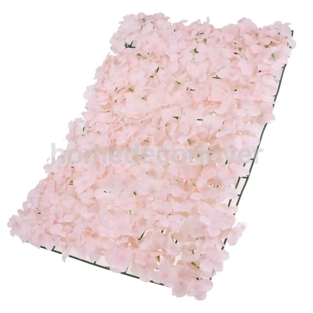 Upscale Artificial Flower Wall Panel Hydrangea Floral Carpet for Wedding Home Garden Shop Store Decoration