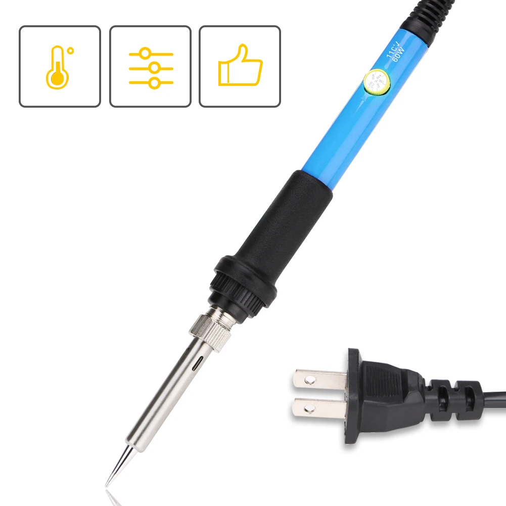 

60W Electric Soldering Irons Temperature Adjustable Electric Iron Mini Handle Heat Pencil Soldering Iron US/EU plug