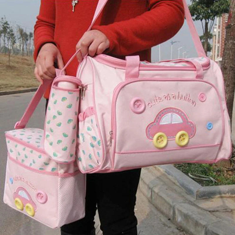 

Four-Piece Oxford Fabric Diaper Bag Mummy Maternity Backpack Bags Baby Care Nappy Changing Bag Stroller Accessories Diaper Bags