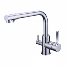 Горячая и холодная вода кран 3-х полосная кран Kitchen2015 Grifos Cocina двойной держатель на одно отверстие ни Torneira Cozinha Ro Фильтрованная вода