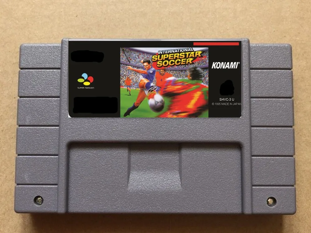 

international super star soccer USA-NTSC version 16 bit 46 pins video games !