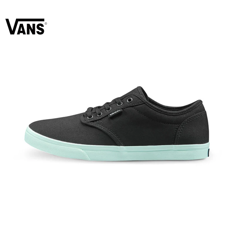 Original Vans New Arrival Black Color Low-Top Women's Skateboarding Shoes Sport Shoes Canvas Sneakers