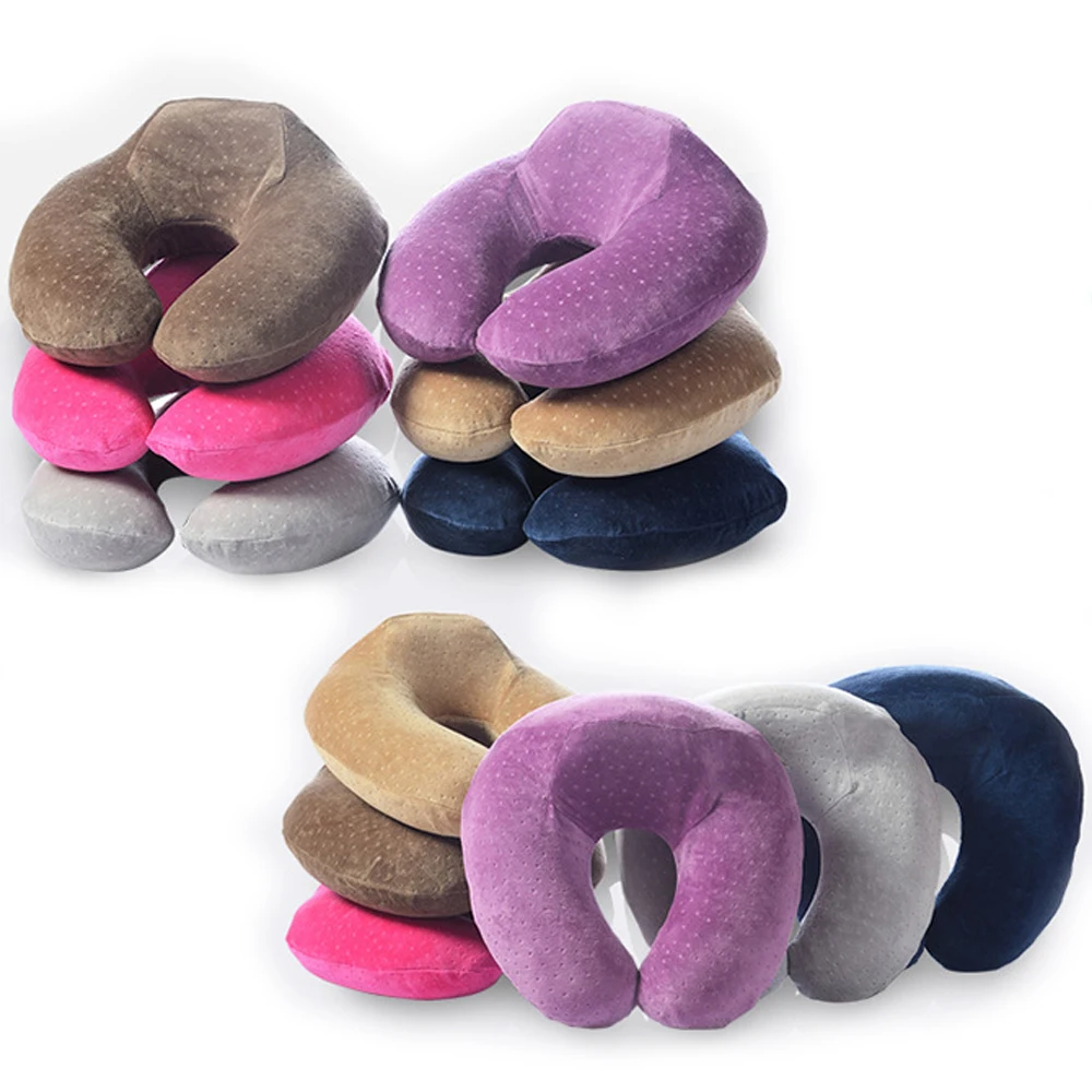 U-Shape Travel Pillow for Memory Foam Neck Pillow Travel Accessories Comfortable Pillows for Sleep Home Textile 6 Colors
