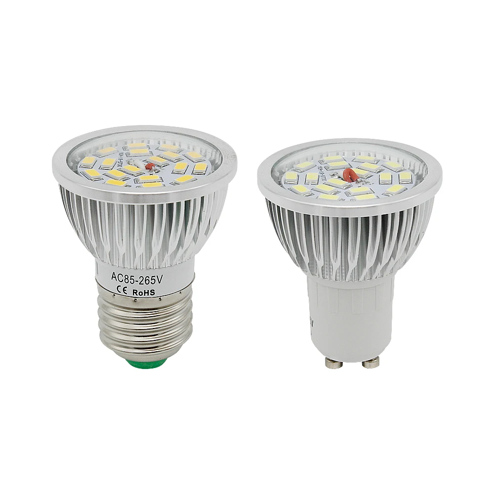

New E27 GU10 Lampada Led Spotlight AC 85-265V SMD 5730 Led Lamp 18leds Super Bright Led Downlight Spot luz for Indoor Lighting