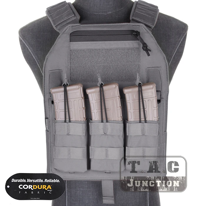 

Emerson LBX-4019 Armatus Slick Plate Carrier EmersonGear Tactical Lightweight Adjustable Vest Body Armor w/ Mag Pouch & Plates