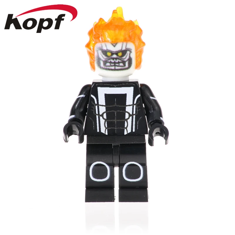 

Single Sale Building Blocks Super Heroes Ghost Rider Mr.8 Action Figures Dolls Collection For Children Toys Gift PG1706